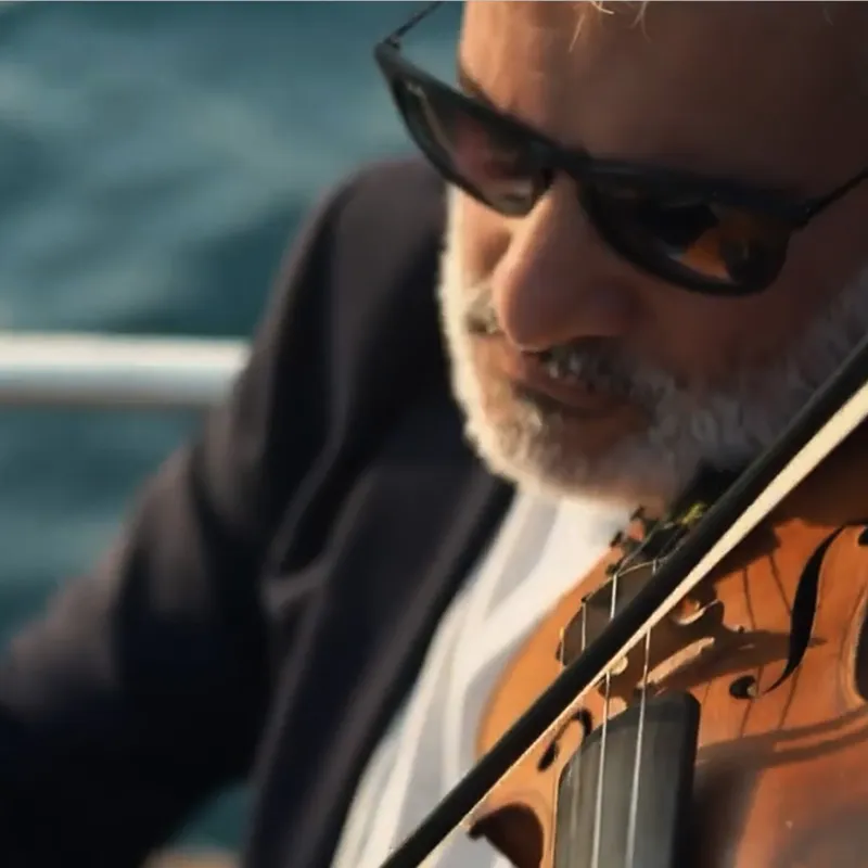 Violin by the sea